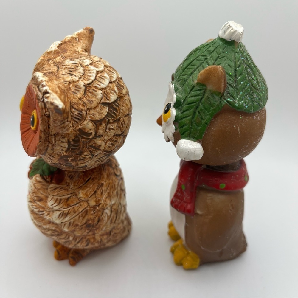 Two adorable hand painted owl bobble head figurines. - Picture 5 of 10